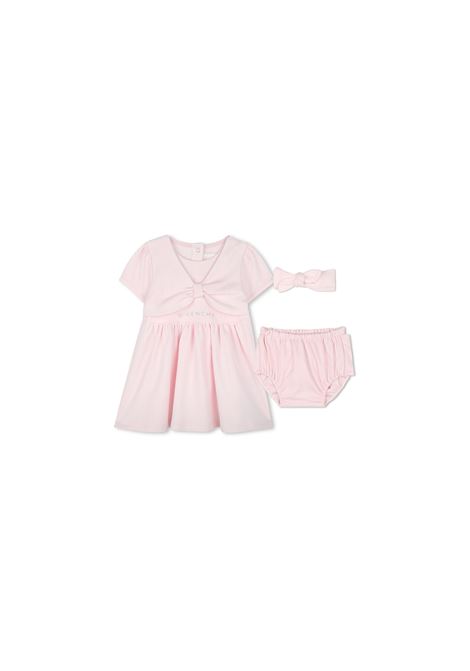 Vestitino a Coste Rosa Con Dettaglio Fiocco GIVENCHY KIDS | H3061544Z